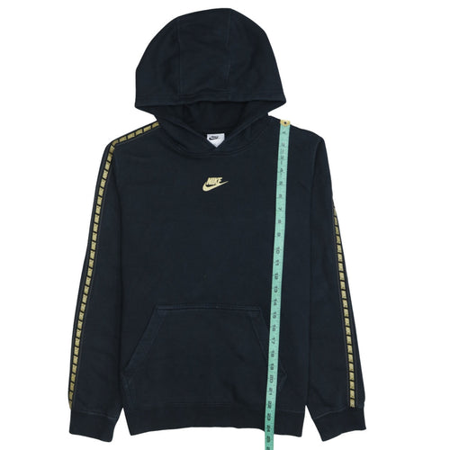 Nike Unisex Kids Black XL Pullover Hoodie with Logo Trim