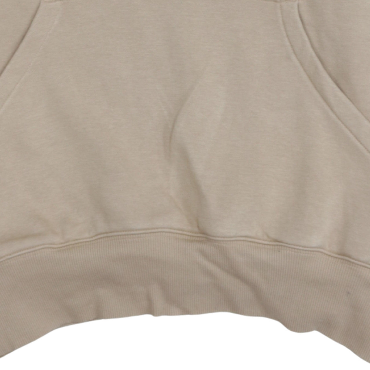 Nike Womens Beige XS Pullover Hoodie with Logo and Kangaroo Pocket