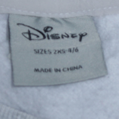 Disney Women Grey Mickey Mouse Pullover Sweatshirt Size 2XS