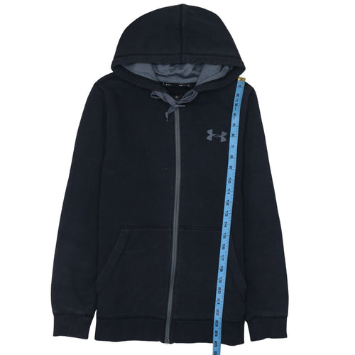 Under Armour Men's Black Full Zip Hoodie Small Slim Fit Fleece