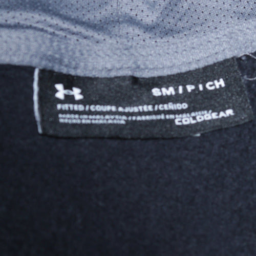 Under Armour Men's Black Full Zip Hoodie Small Slim Fit Fleece
