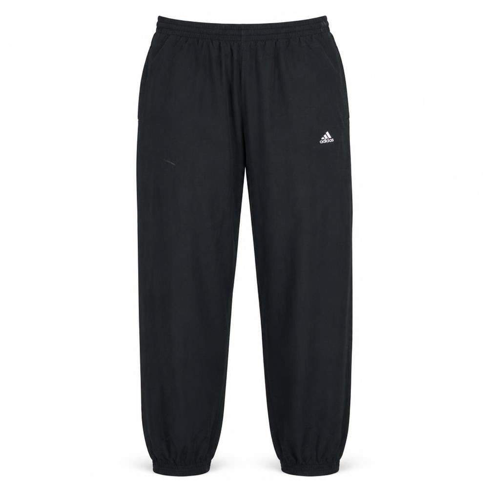 Front view of Adidas Men's Black Jogger Trousers Medium Performance Essentials