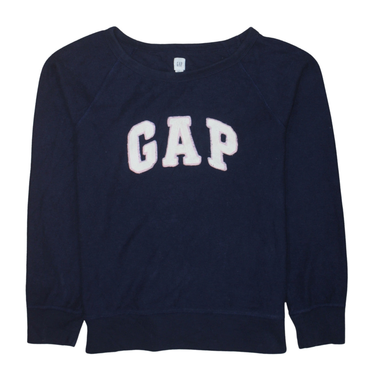 GAP Women Navy Blue Medium Pullover Sweatshirt with Logo