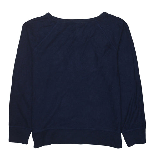 GAP Women Navy Blue Medium Pullover Sweatshirt with Logo
