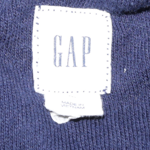 GAP Women Navy Blue Medium Pullover Sweatshirt with Logo