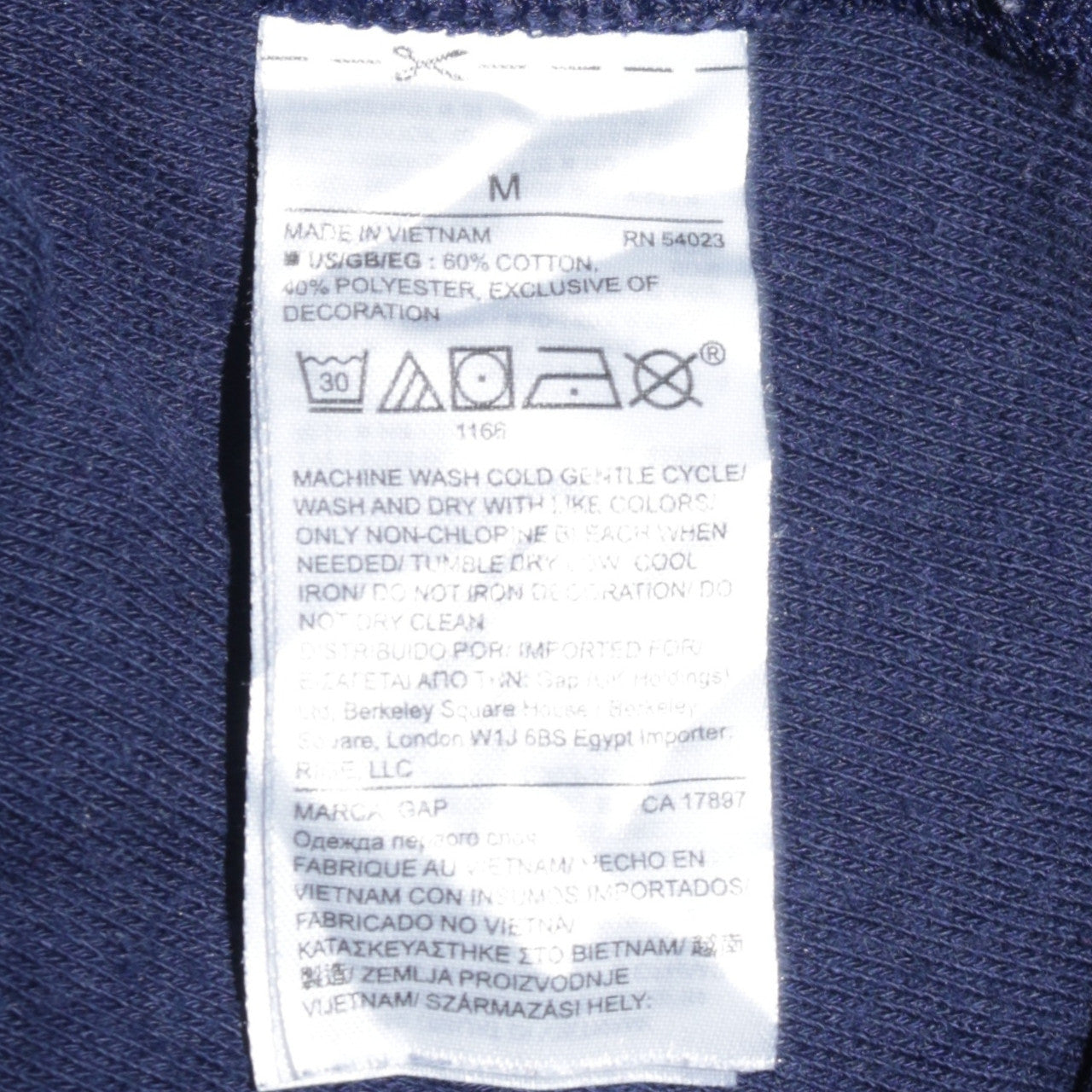 GAP Women Navy Blue Medium Pullover Sweatshirt with Logo