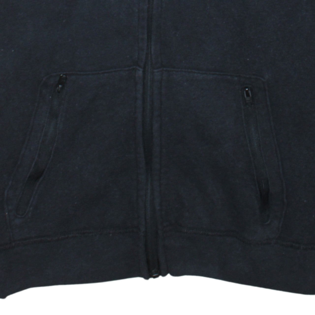 Hollister Men's Black Full Zip Hoodie L Logo Graphic Fleece