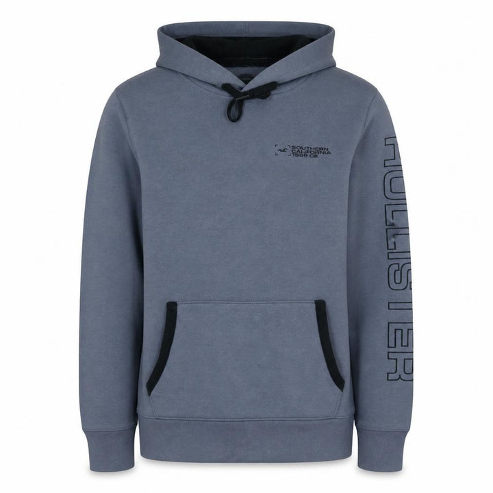 Hollister Men's Blue Pullover Hoodie Size S Graphic Print