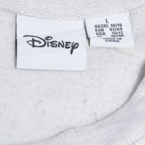 Disney Womens Grey The Lion King Sweatshirt Size L Crew Neck Pullover
