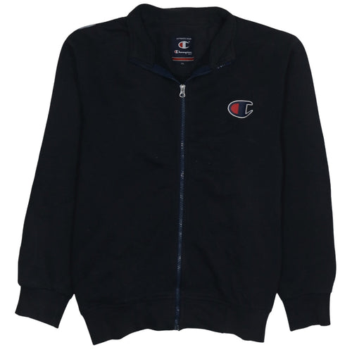 Champion Men's Black L Track Jacket Full Zip Logo Sportswear
