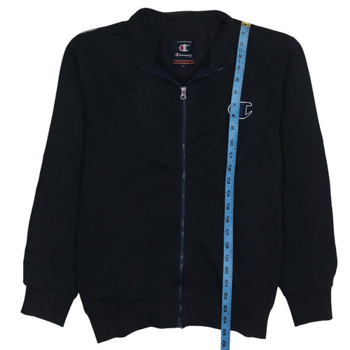 Champion Men's Black L Track Jacket Full Zip Logo Sportswear