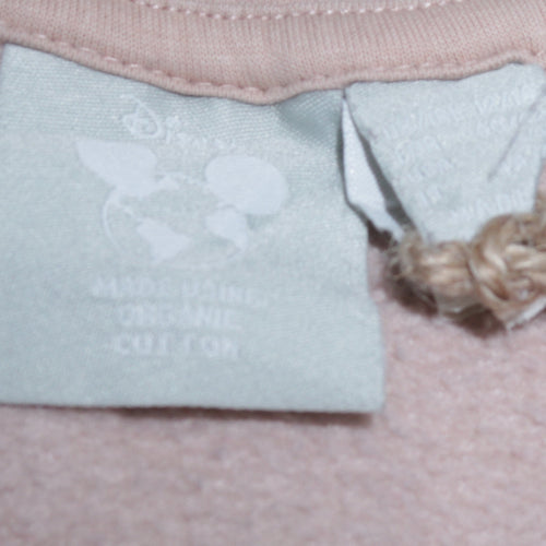 Primark Women Beige Disney Pullover Hoodie Medium Mickey Minnie Organic Cotton