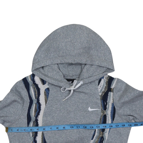 Nike Women's Grey Embroidered Pullover Hoodie Size S