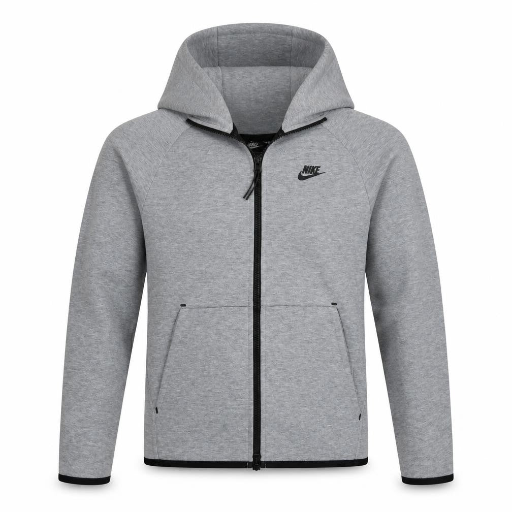 Nike Men Grey Full Zip Hoodie Small Sportswear Cotton Blend