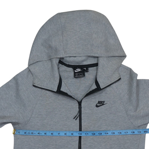 Nike Men Grey Full Zip Hoodie Small Sportswear Cotton Blend