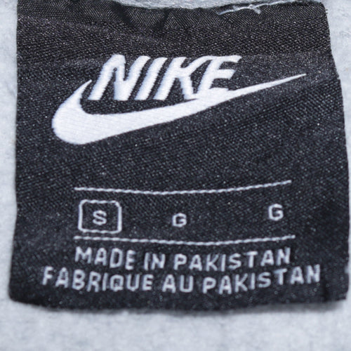 Nike Men Grey Full Zip Hoodie Small Sportswear Cotton Blend