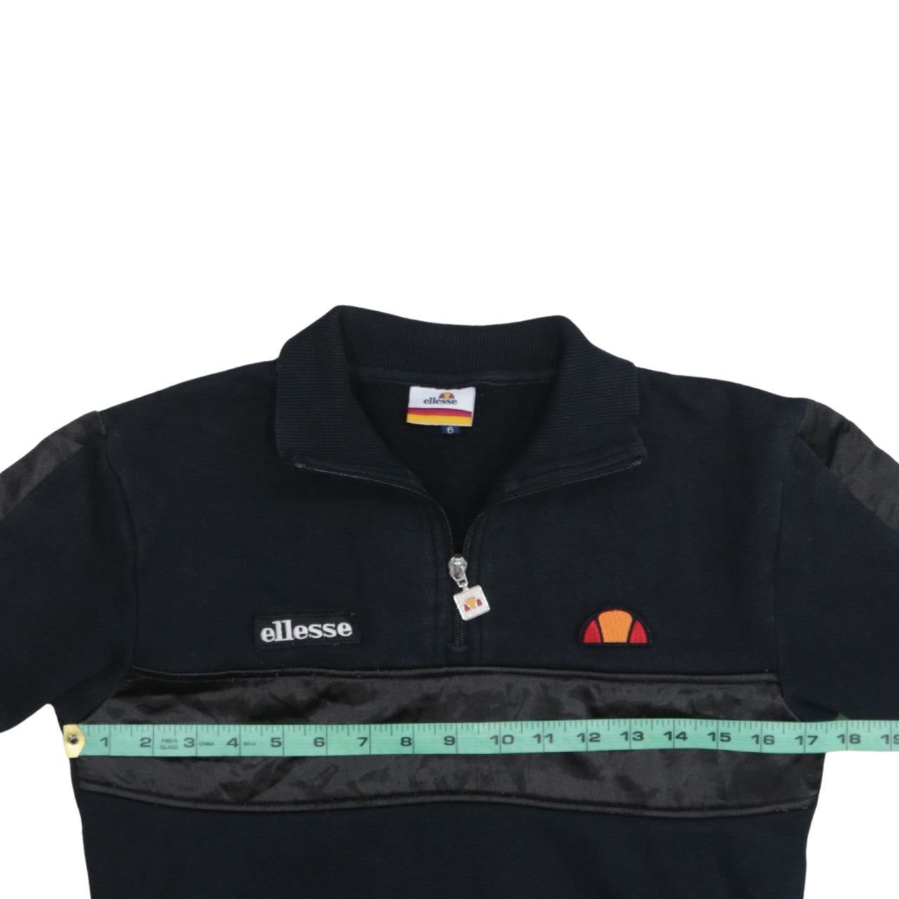 Ellesse Womens Black Size 6 1/4 Zip Pullover Sweatshirt