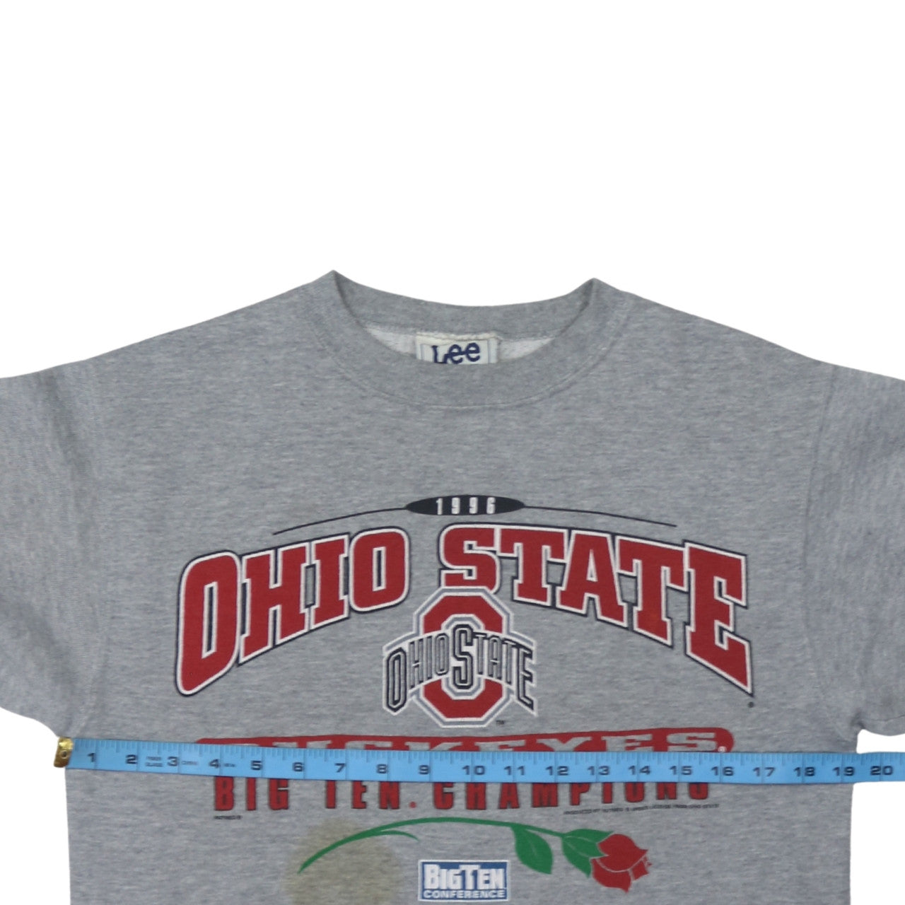 Lee Sport Men's Grey Ohio State 1996 Pullover Sweatshirt L