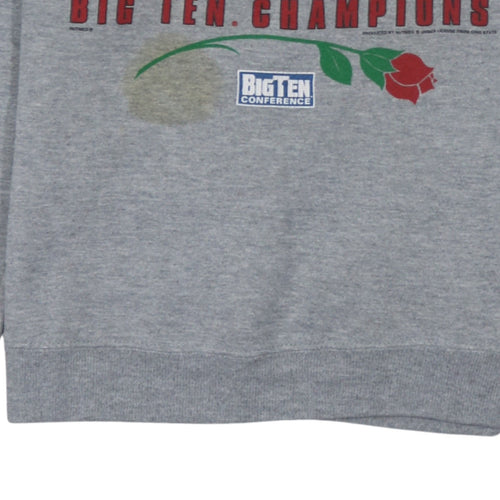 Lee Sport Men's Grey Ohio State 1996 Pullover Sweatshirt L