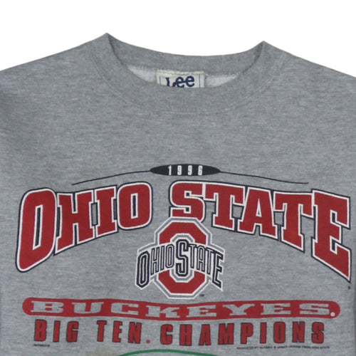 Lee Sport Men's Grey Ohio State 1996 Pullover Sweatshirt L