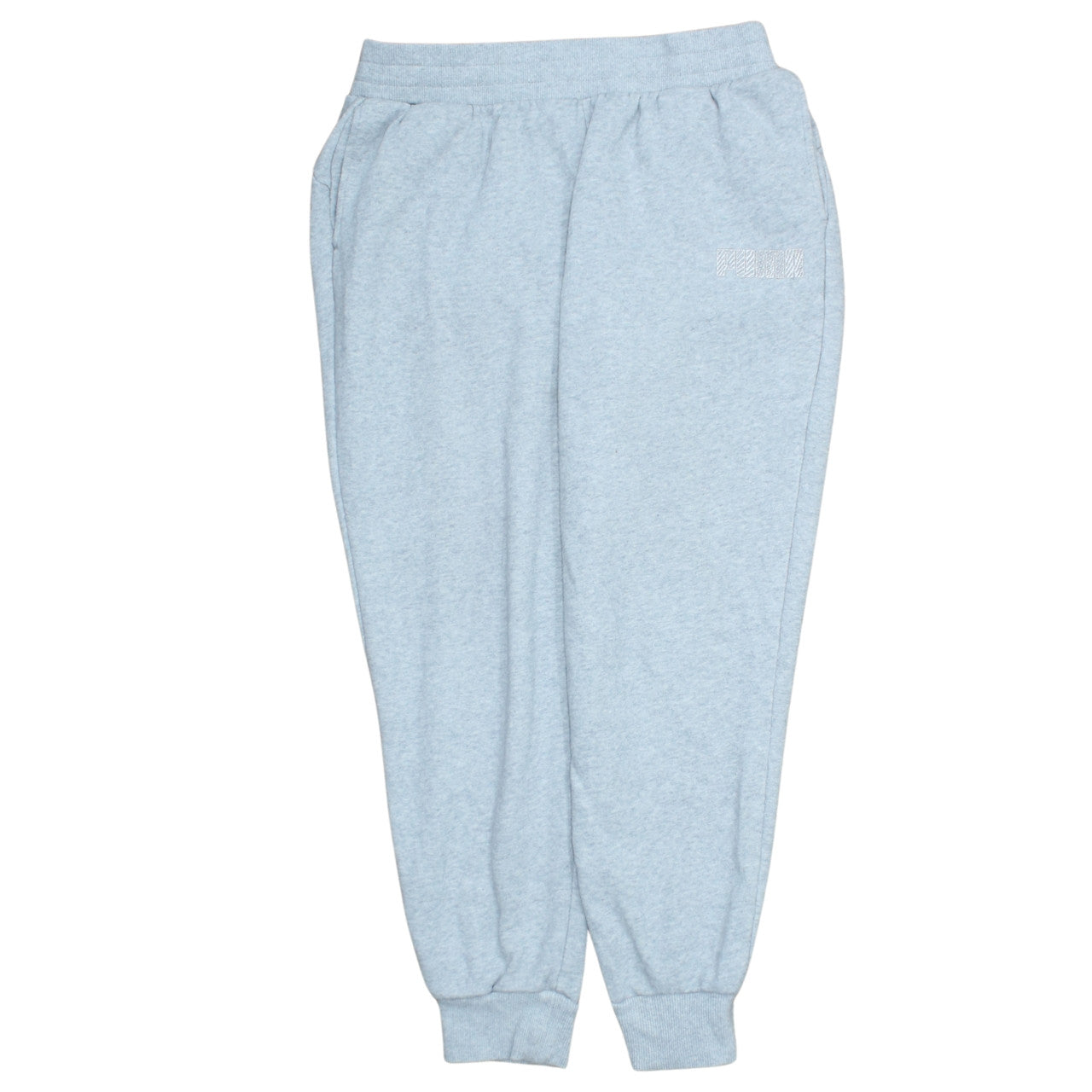 Puma Men's Grey Cotton Blend Jogger Trousers Size L