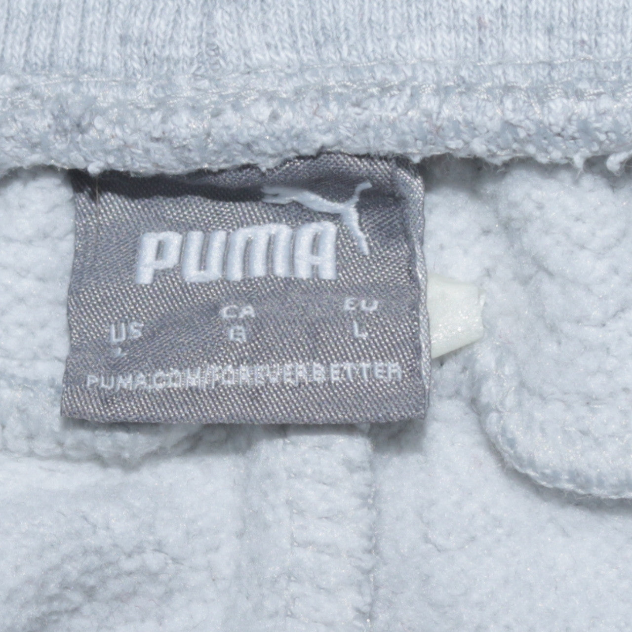 Puma Men's Grey Cotton Blend Jogger Trousers Size L