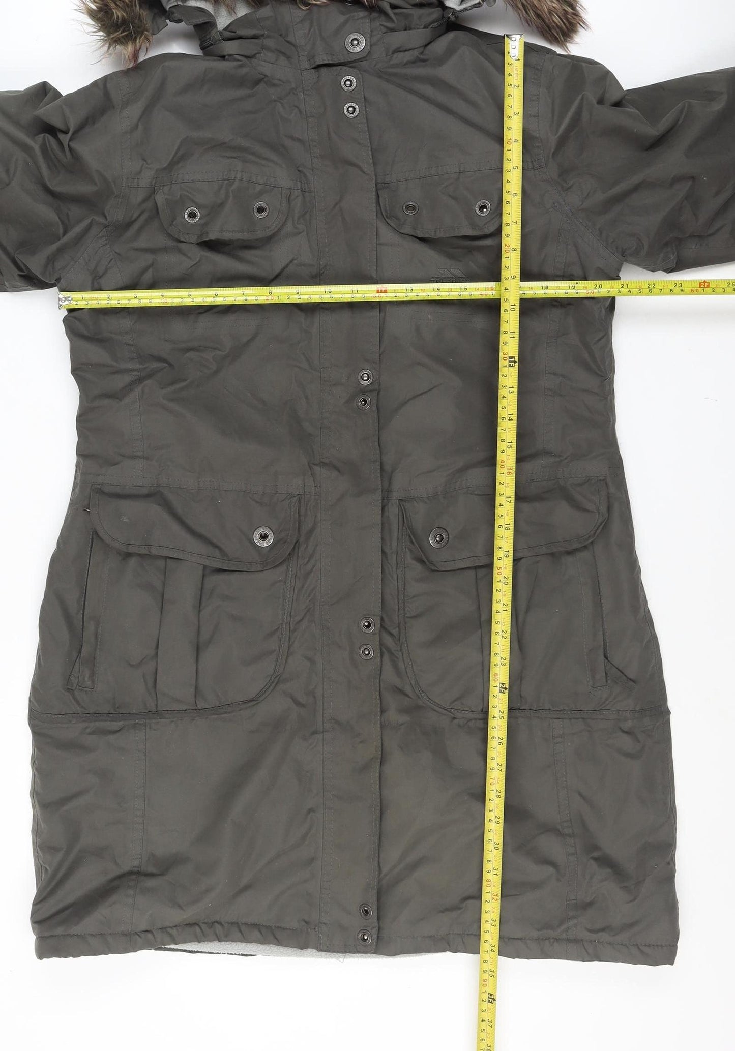 Trespass Womens Green XL Waterproof Fur Trim Parka Coat