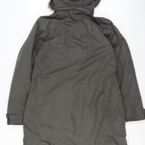 Trespass Womens Green XL Waterproof Fur Trim Parka Coat