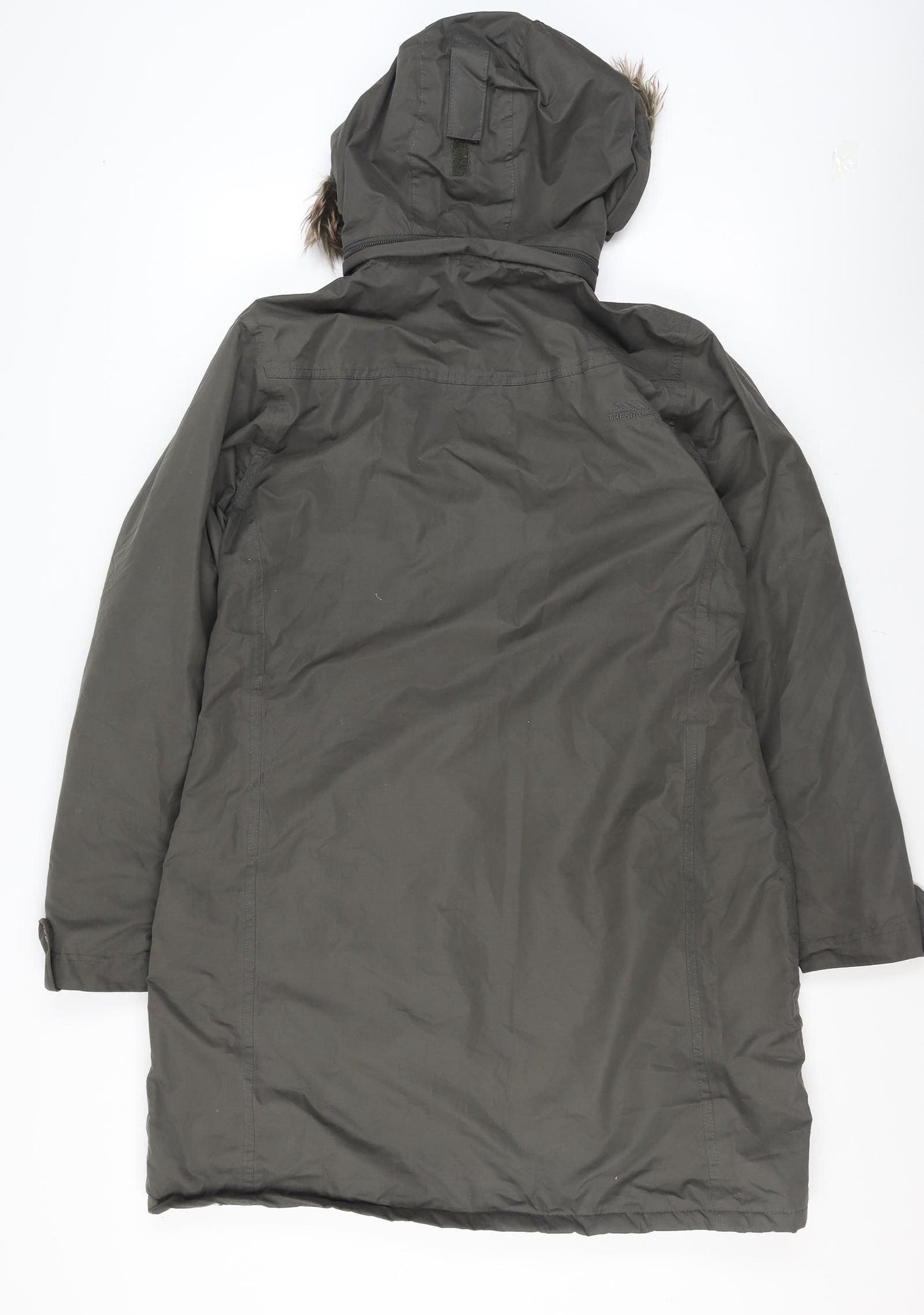 Trespass Womens Green XL Waterproof Fur Trim Parka Coat