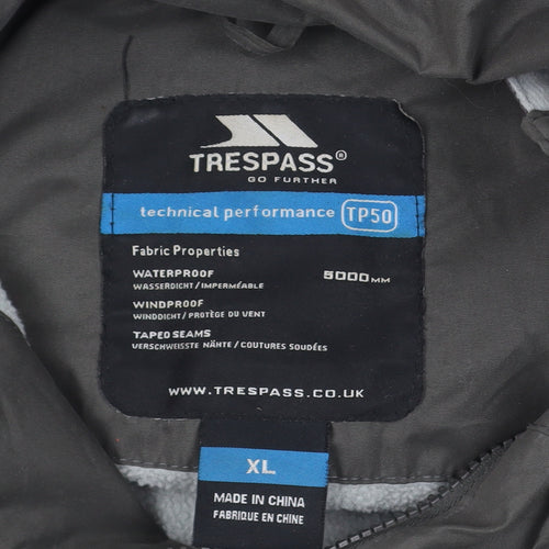 Trespass Womens Green XL Waterproof Fur Trim Parka Coat