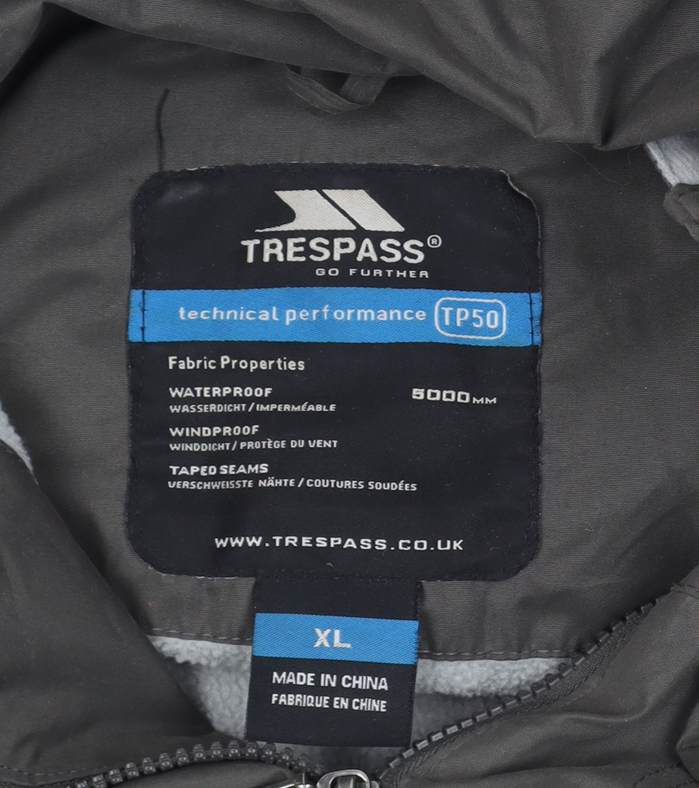 Trespass Womens Green XL Waterproof Fur Trim Parka Coat