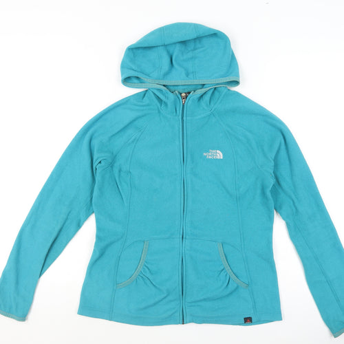 The North Face Women's Blue Fleece Hooded Full Zip Jacket Size M