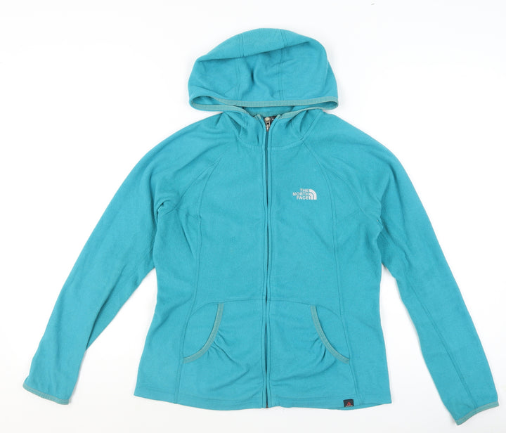 The North Face Women's Blue Fleece Hooded Full Zip Jacket Size M