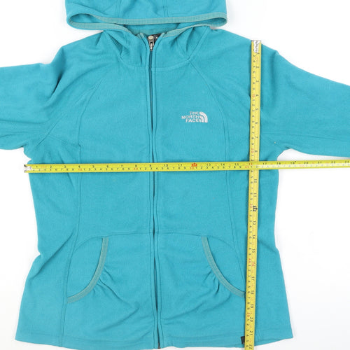 The North Face Women's Blue Fleece Hooded Full Zip Jacket Size M