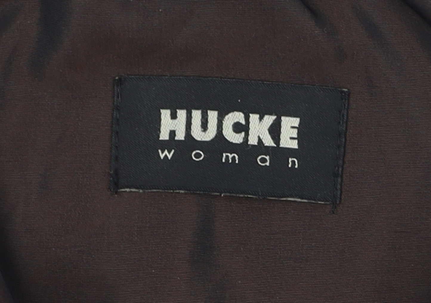 Hucke Women Brown Quilted Mid-Length Jacket Size 16