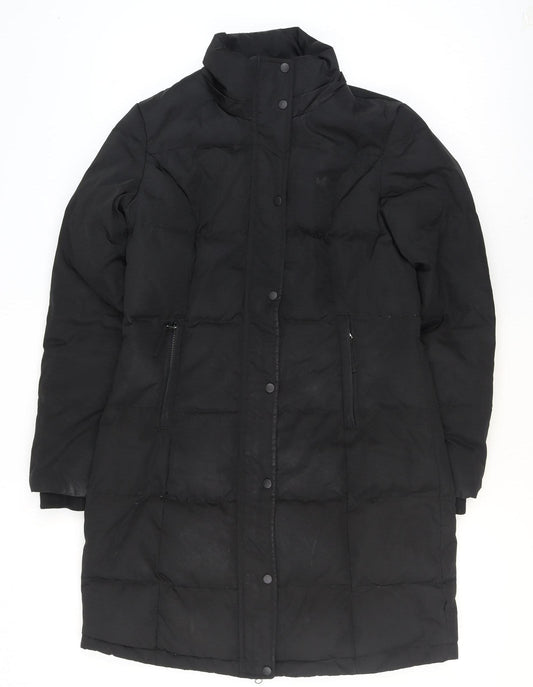 Crew Clothing Company Women's Black Size 8 Long Puffer Coat
