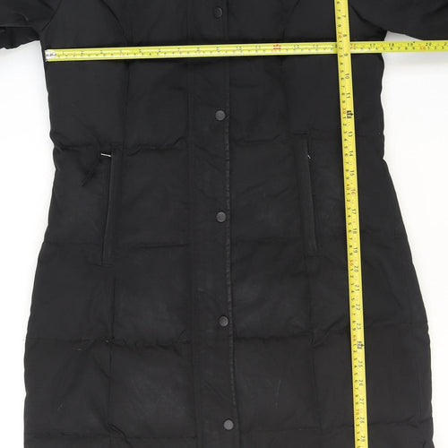 Crew Clothing Company Women's Black Size 8 Long Puffer Coat