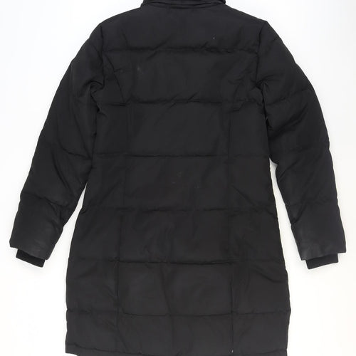 Crew Clothing Company Women's Black Size 8 Long Puffer Coat