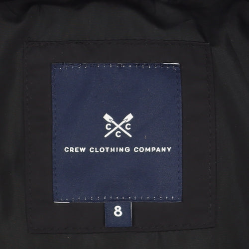 Crew Clothing Company Women's Black Size 8 Long Puffer Coat