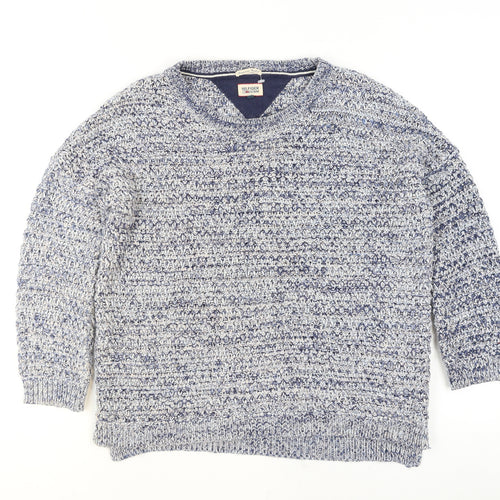 Tommy Hilfiger Women Blue Knit Pullover Jumper Size S