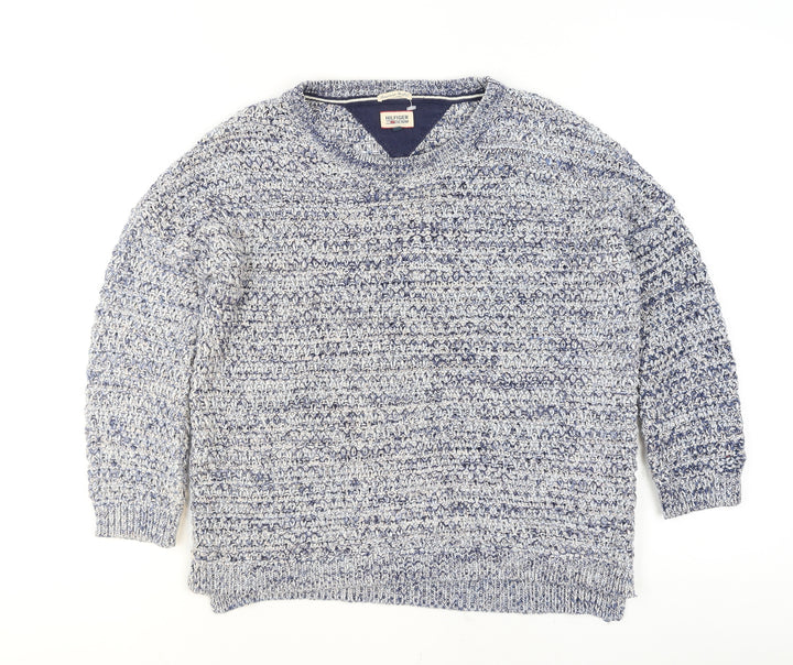 Tommy Hilfiger Women Blue Knit Pullover Jumper Size S
