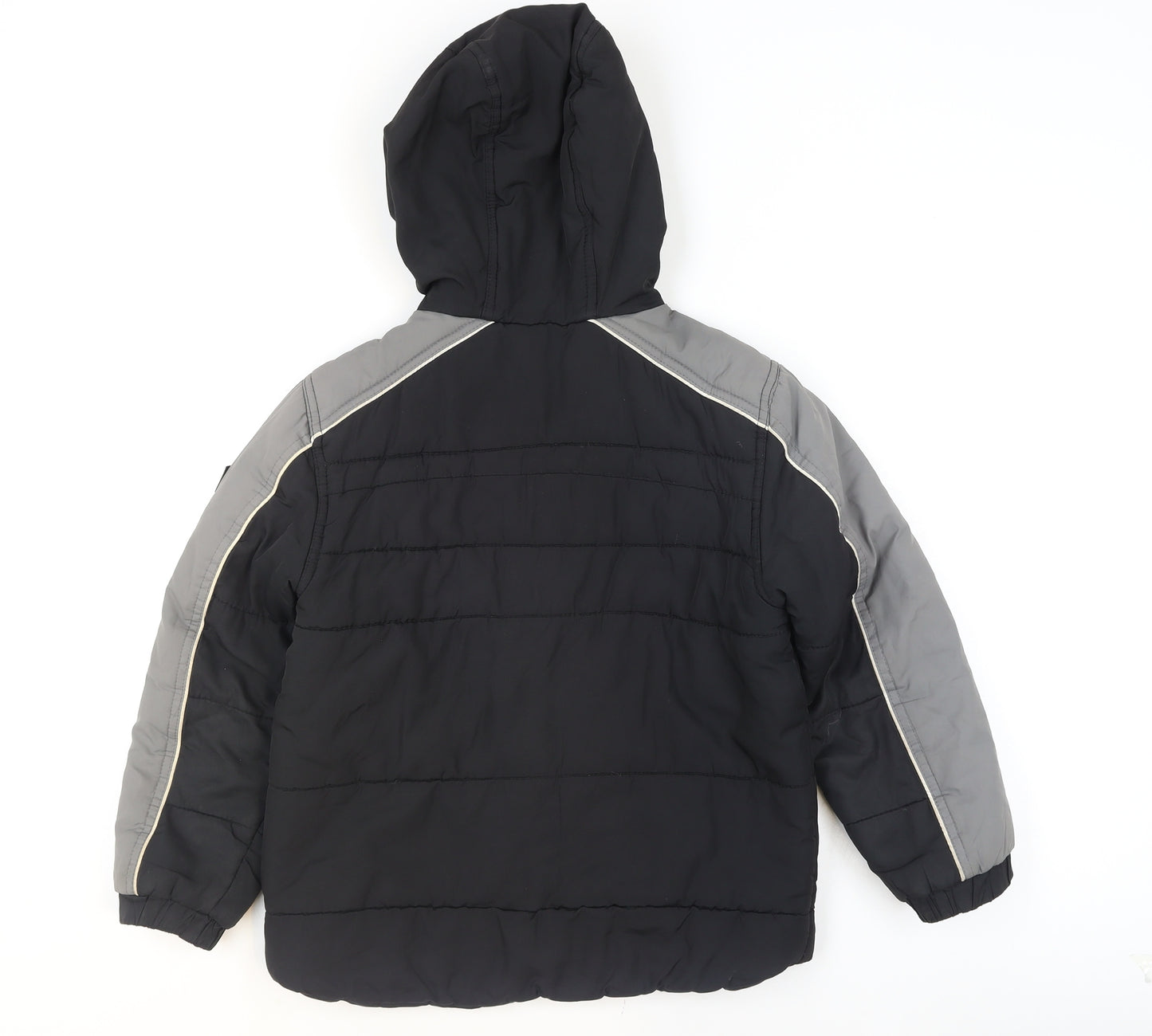 Protection System Boys Black Puffer Jacket 8 Years Hooded Full Zip Winter Coat