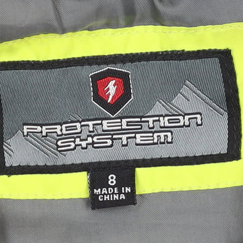 Protection System Boys Black Puffer Jacket 8 Years Hooded Full Zip Winter Coat