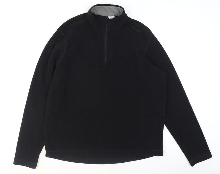 Decathlon Men's Black XL Fleece 1/2 Zip Pullover Sweatshirt
