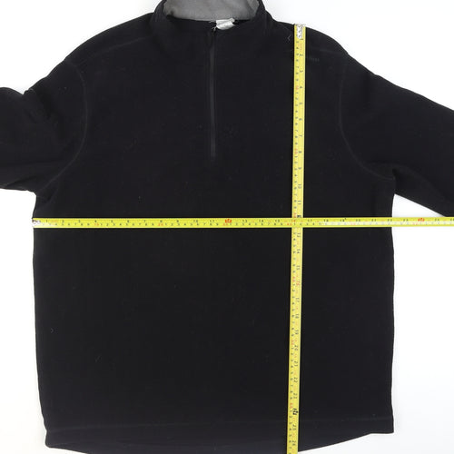 Decathlon Men's Black XL Fleece 1/2 Zip Pullover Sweatshirt