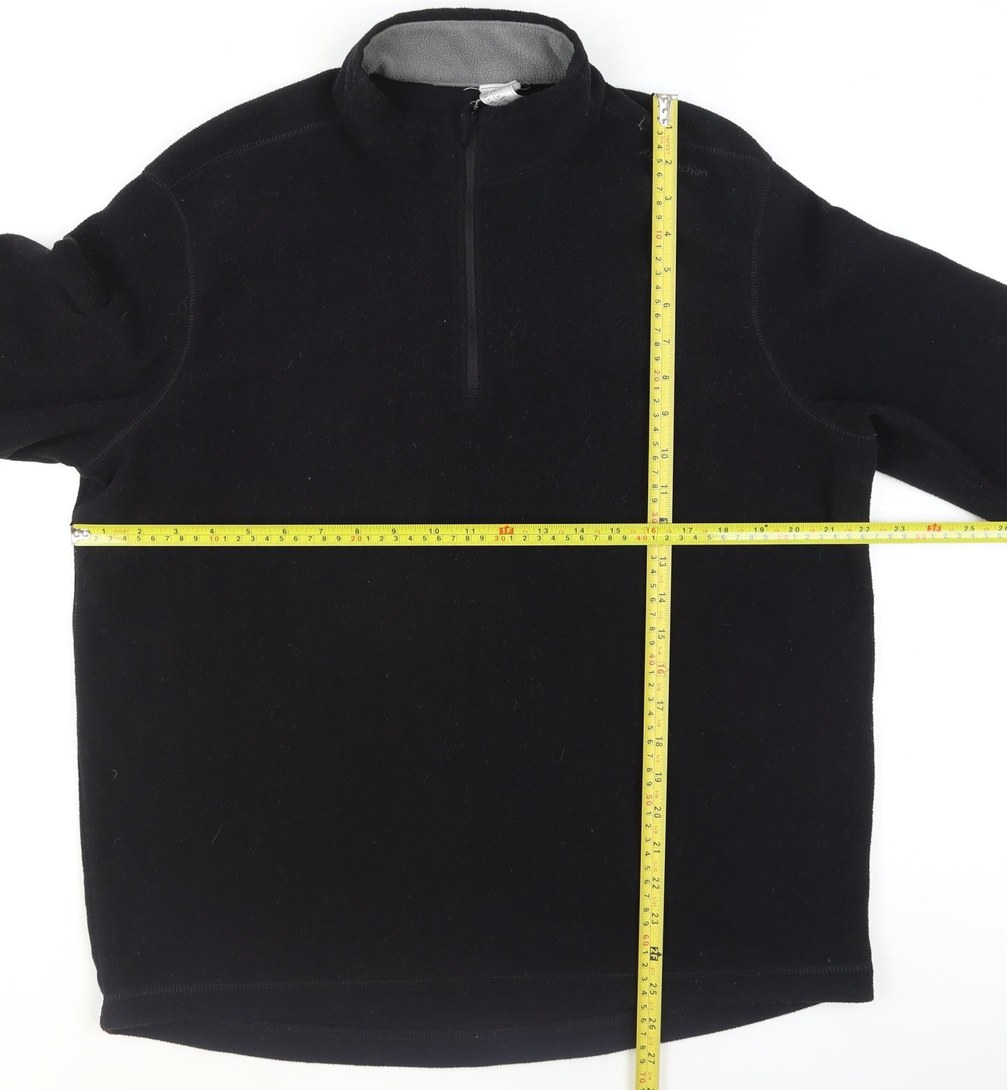Decathlon Men's Black XL Fleece 1/2 Zip Pullover Sweatshirt