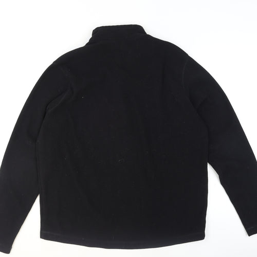 Decathlon Men's Black XL Fleece 1/2 Zip Pullover Sweatshirt