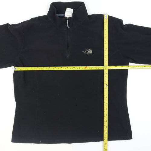 The North Face Women Black L Fleece 1/4 Zip Pullover Sweatshirt