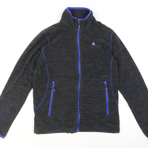 Peak Mountain Men's Grey Fleece Activewear Jacket Size M Full Zip