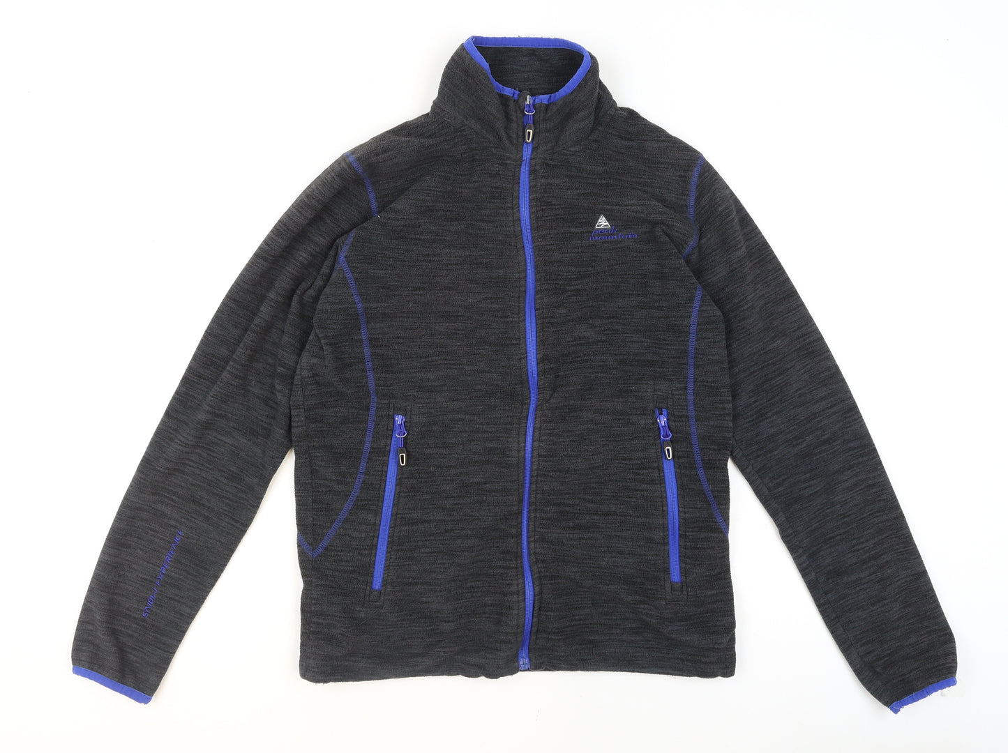 Peak Mountain Men's Grey Fleece Activewear Jacket Size M Full Zip